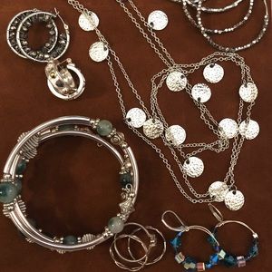 Bundle of silver jewelry